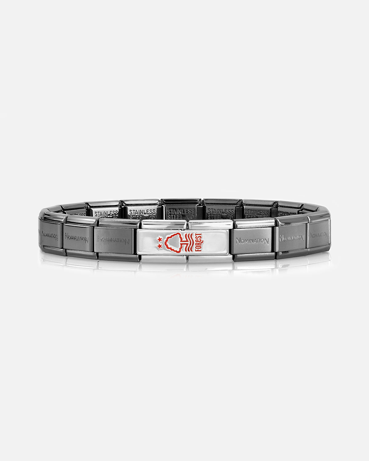 NFFC Crest PVD Black Classic Bracelet Nottingham Forest FC nffc-crest-pvd-black-classic-bracelet-nottingham-forest-fc