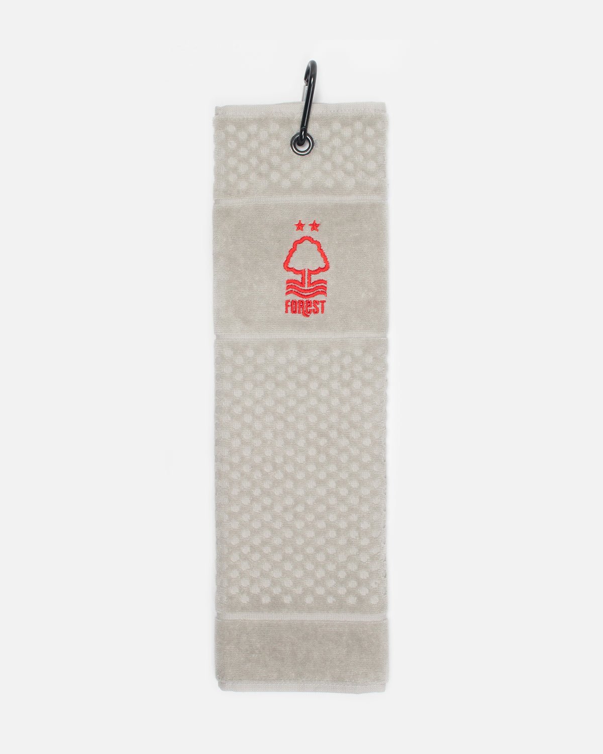 NFFC Grey Textured Jacquard Tri-fold Golf Towel - Nottingham Forest FC