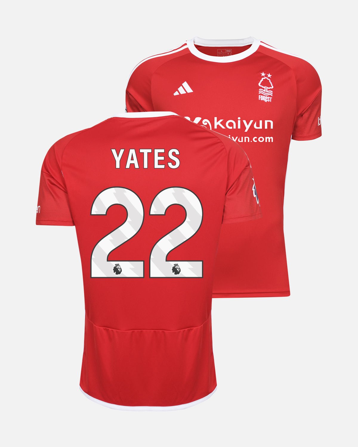 NFFC Home Shirt 23-24 - Yates 22 - Nottingham Forest FC