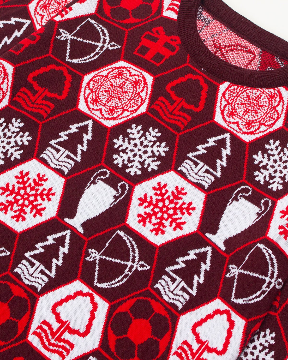 NFFC Junior Honeycomb Christmas Jumper - Nottingham Forest FC