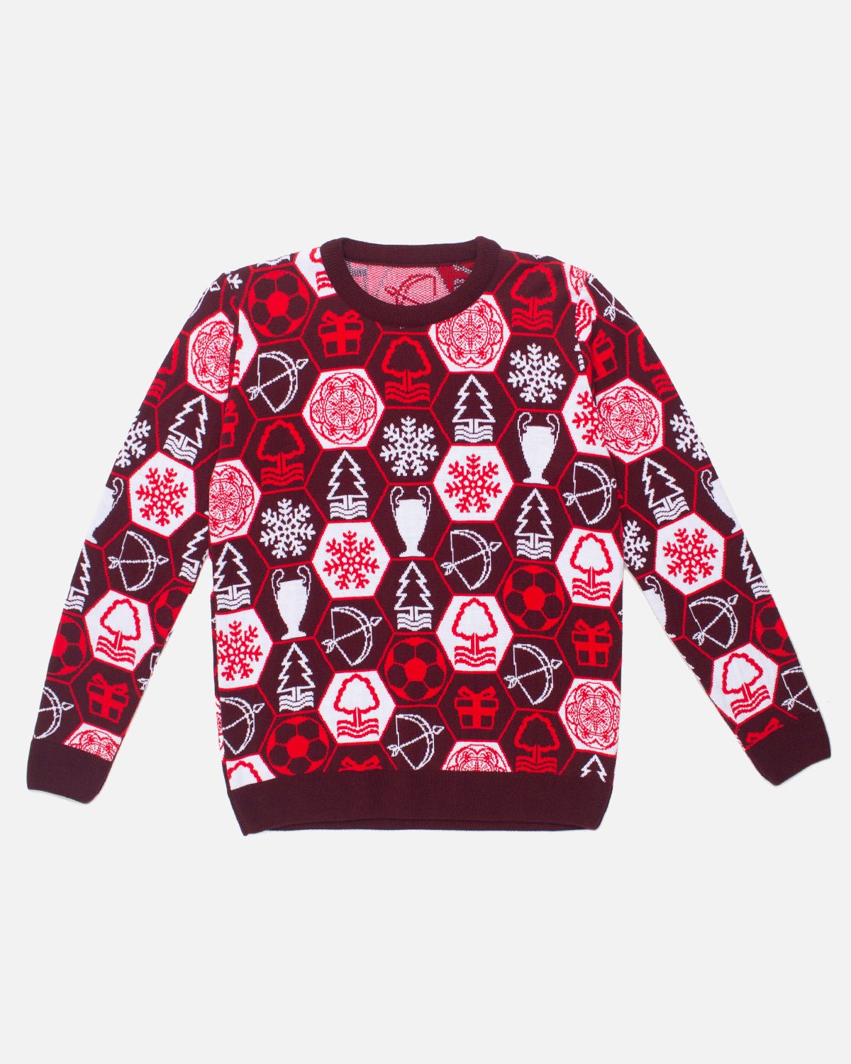 NFFC Junior Honeycomb Christmas Jumper - Nottingham Forest FC