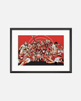 NFFC Promotion Squad Celebration A3 Print - Nottingham Forest FC