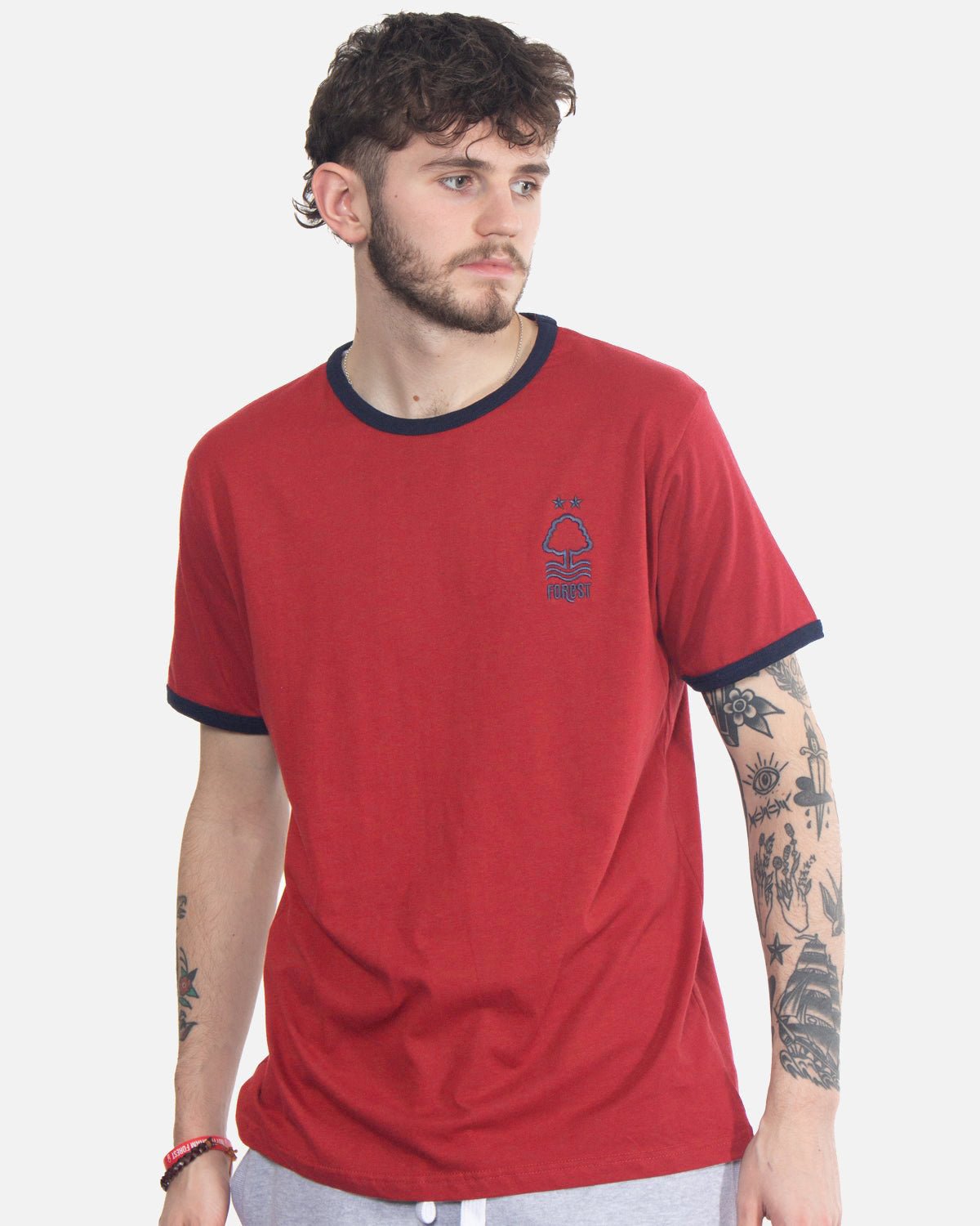 NFFC Red Essential Ringer T-Shirt - Nottingham Forest FC