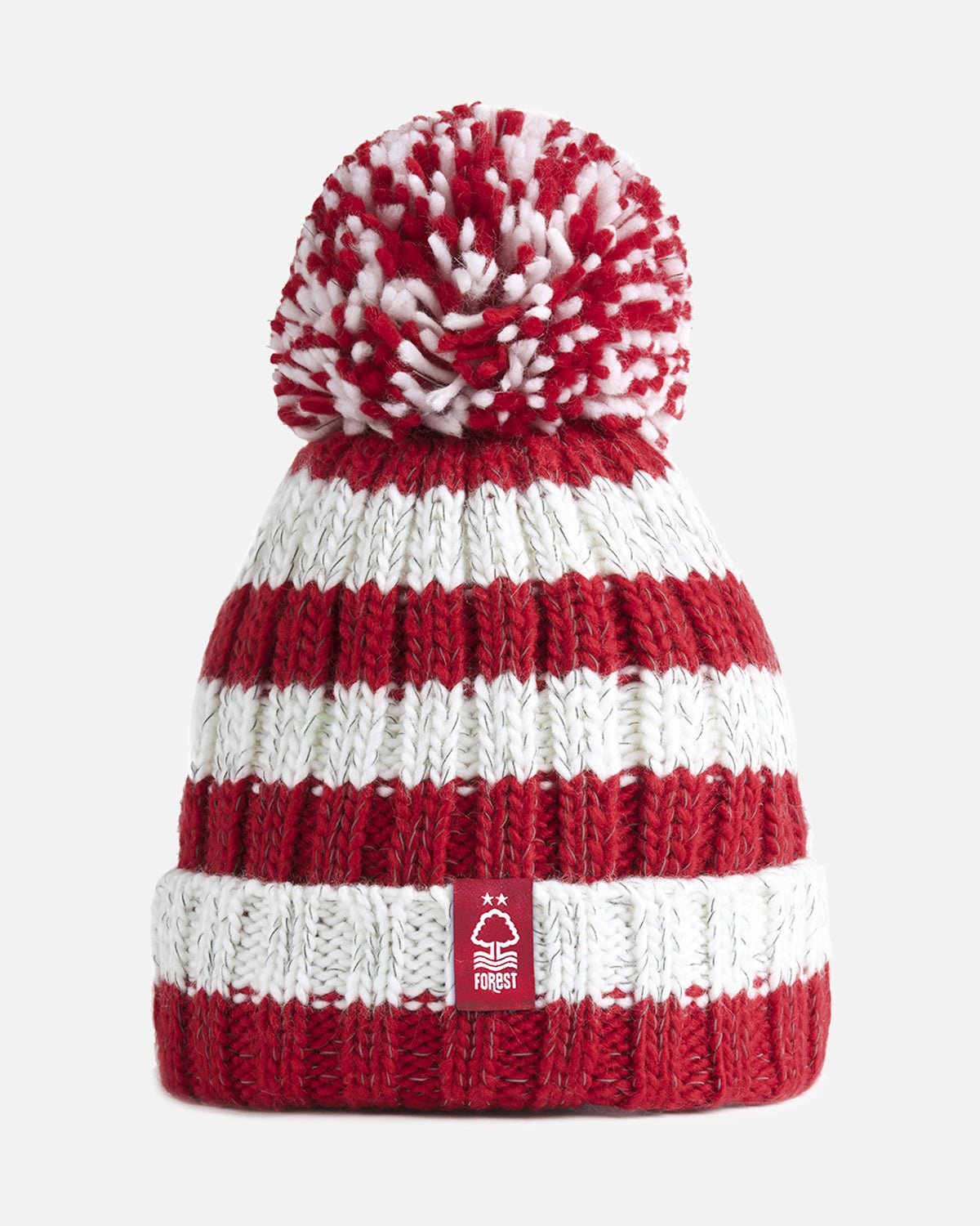 Red and white bobble hat uk deals