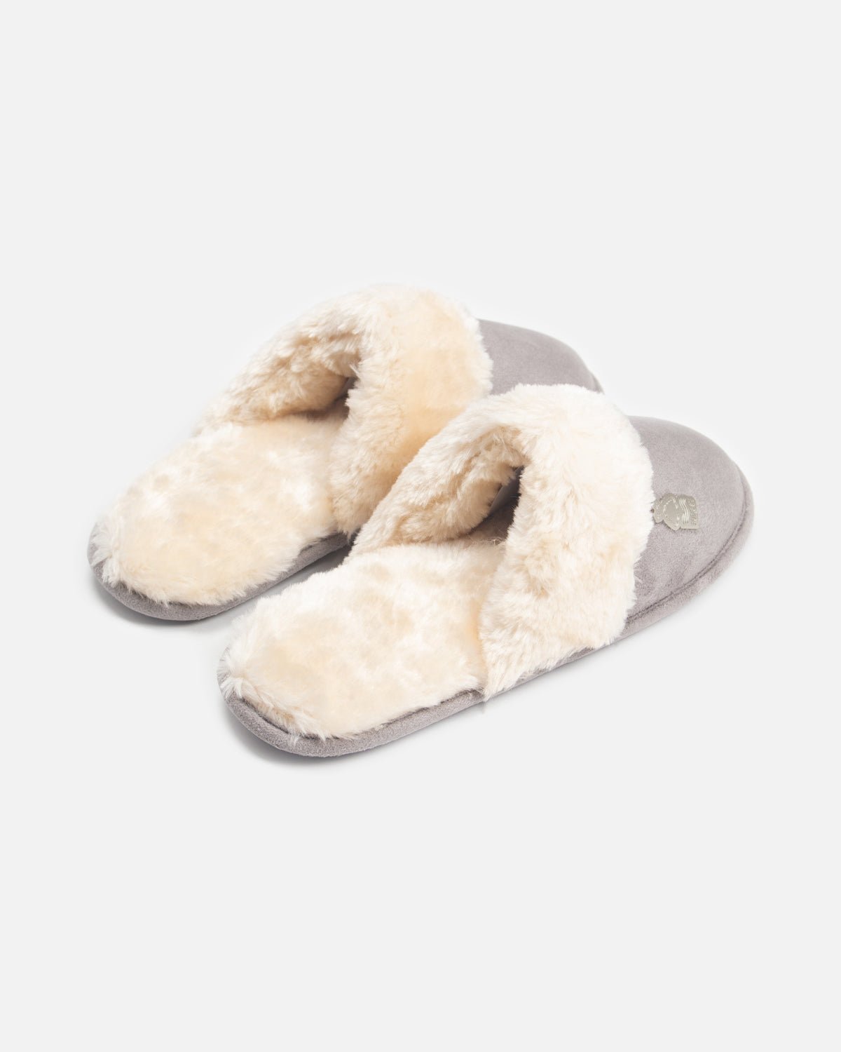 NFFC Women's Grey Fur Lined Slippers - Nottingham Forest FC