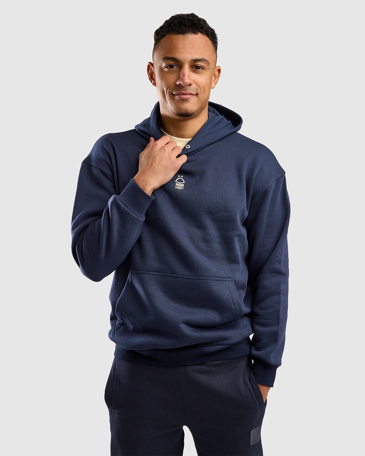 NFFC Navy Racing Back Print Hoodie