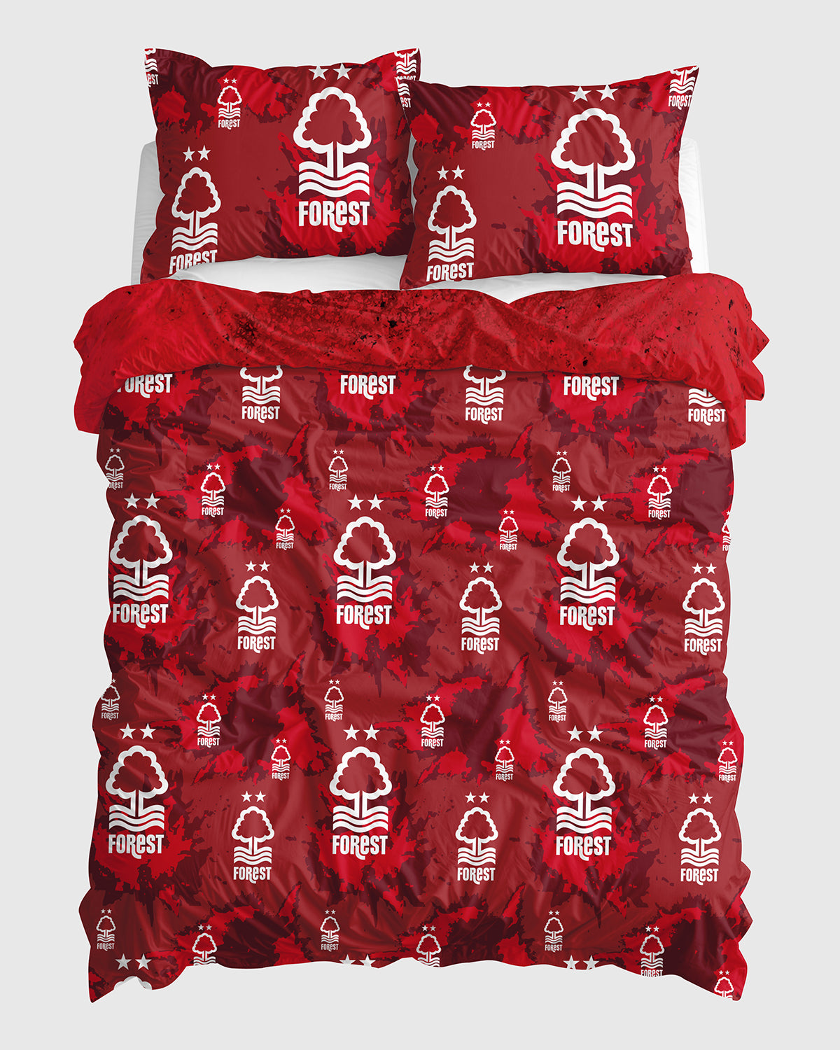 NFFC Red Burst Print Duvet Set