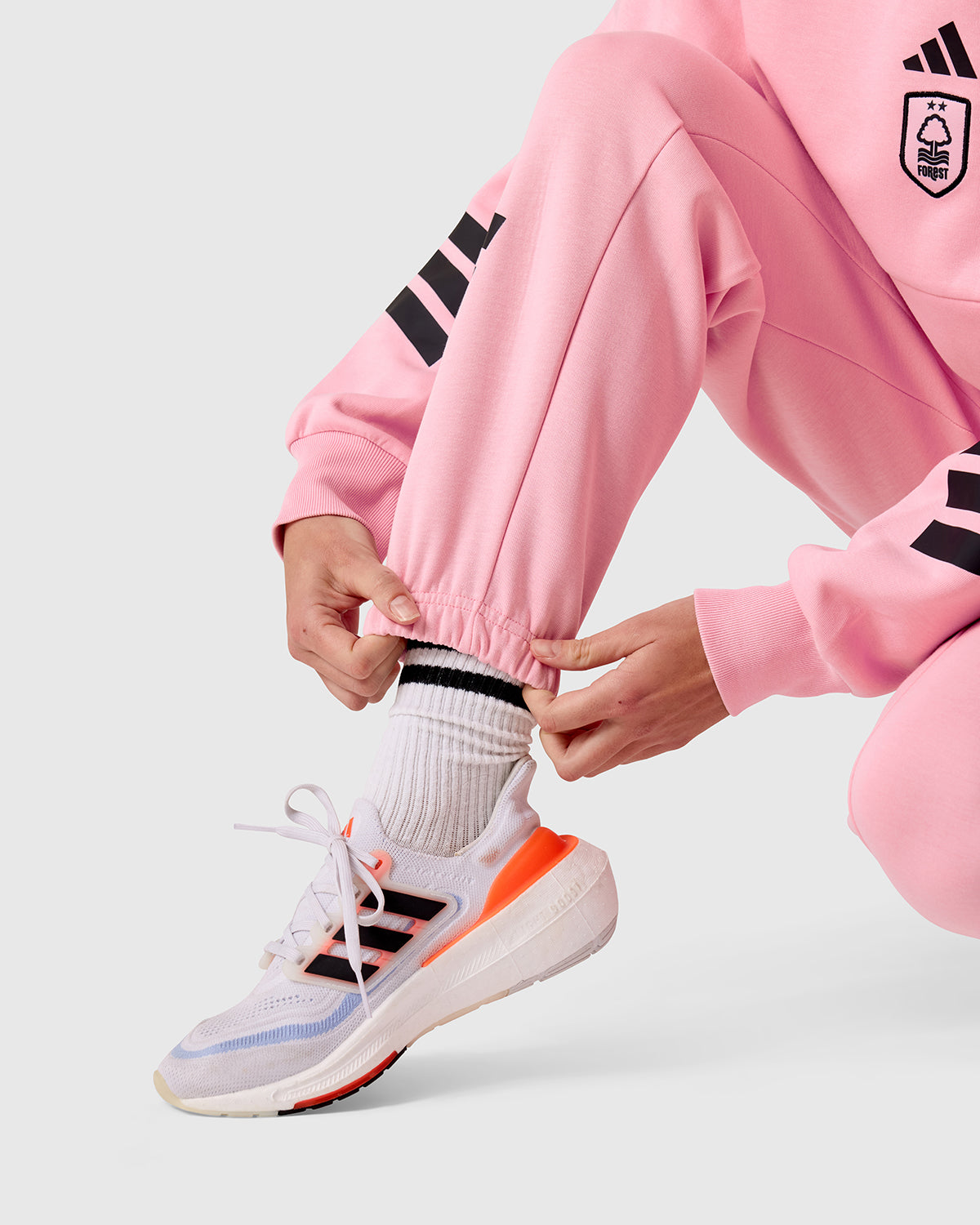 NFFC adidas Women's Future Icons Pink 3-Stripe Jogger
