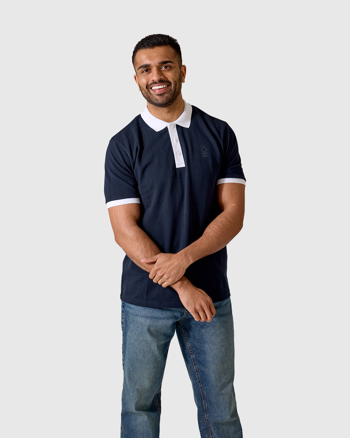 NFFC Navy Bridgford Drop Needle Polo