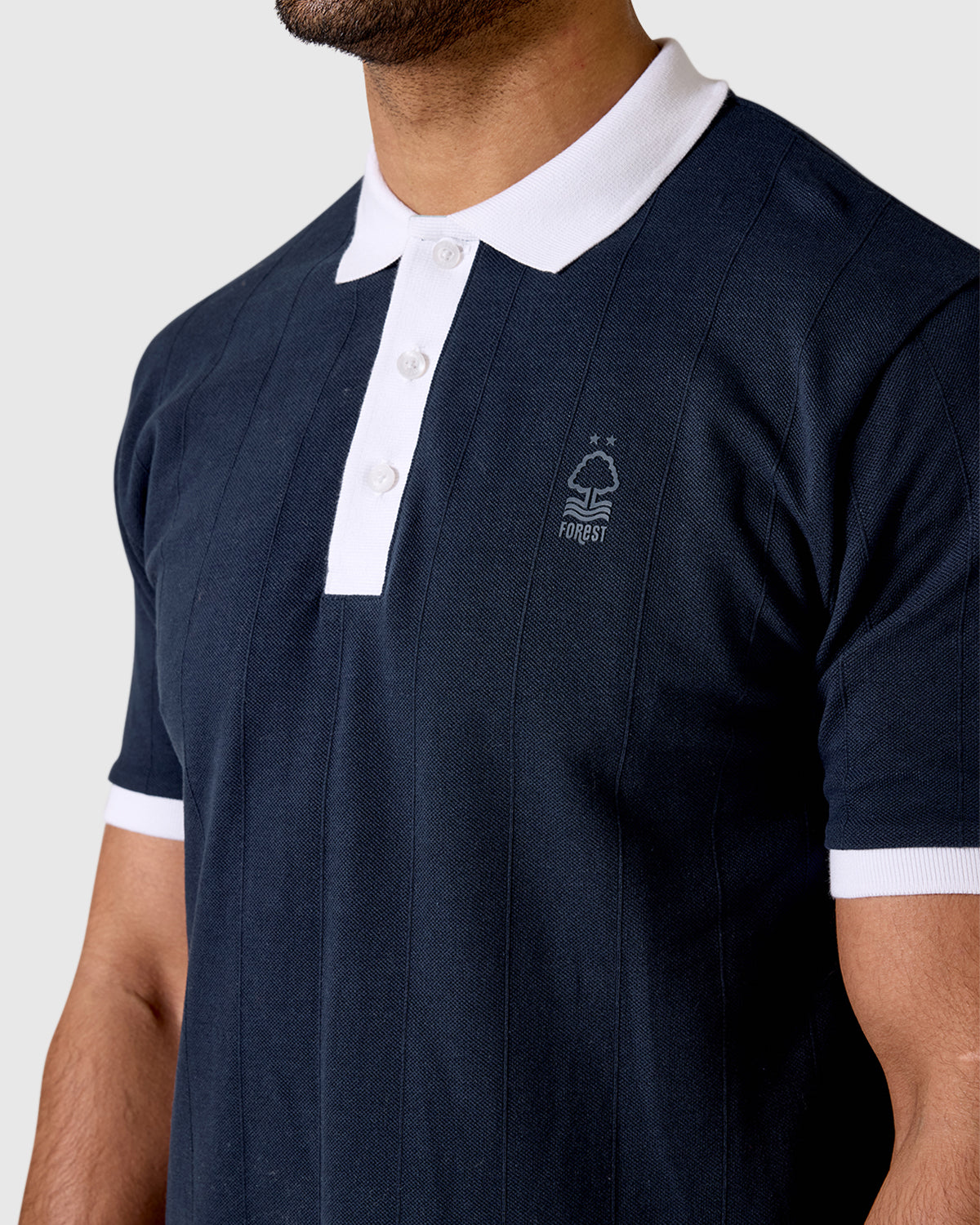 NFFC Navy Bridgford Drop Needle Polo