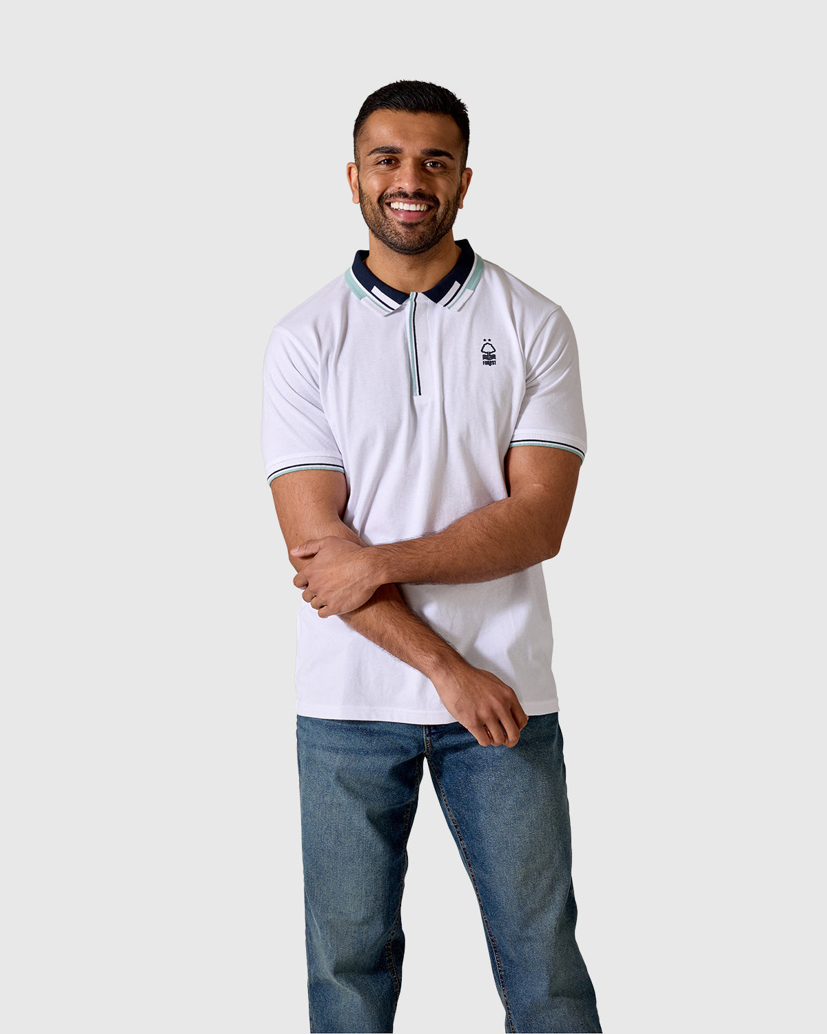 NFFC White Bridgford Tipped Polo