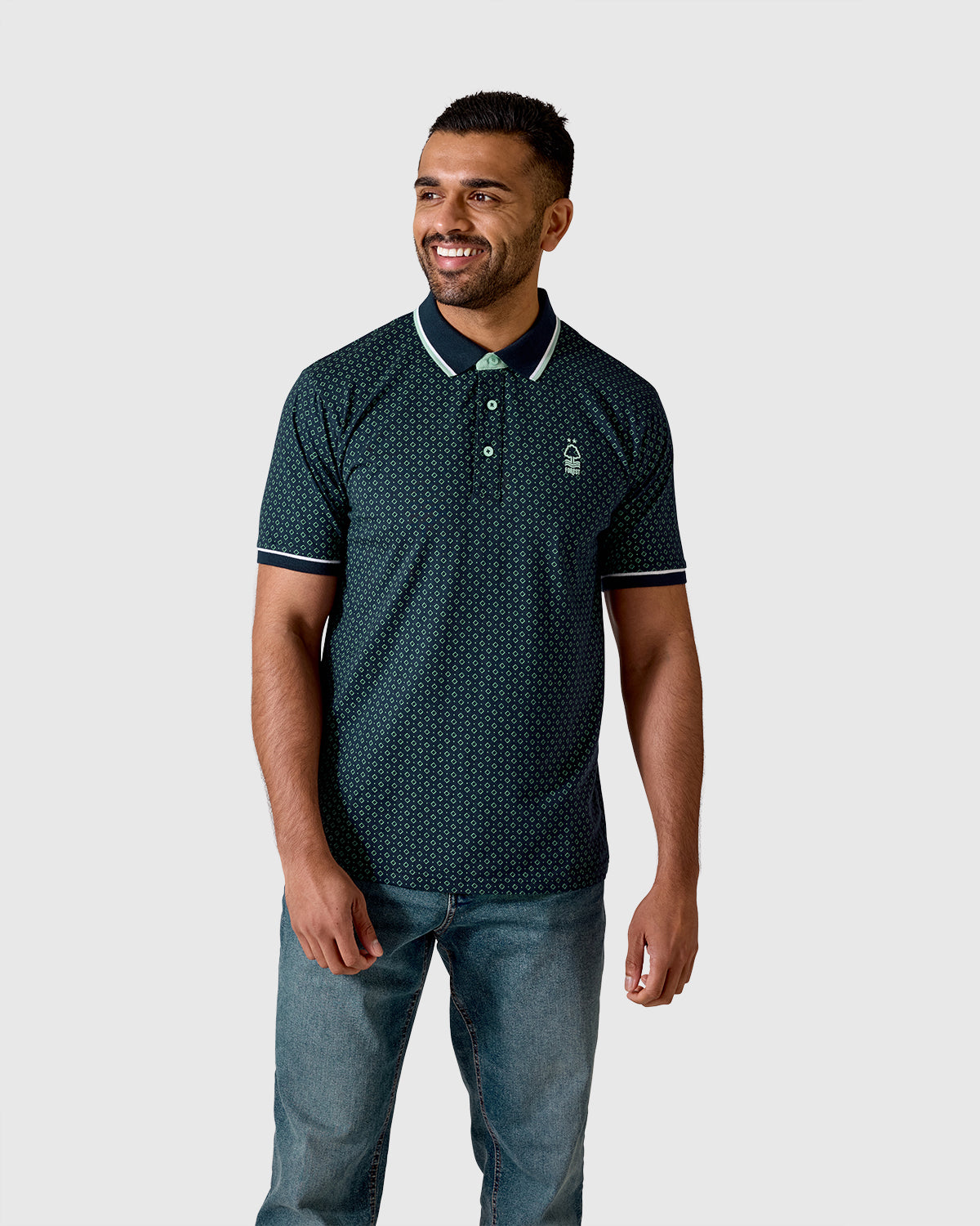 NFFC Navy Bridgford AOP Polo