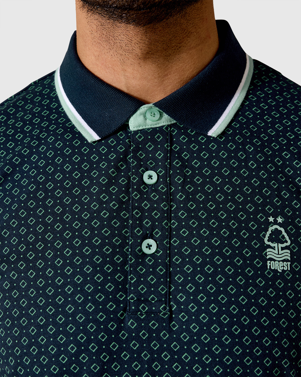 NFFC Navy Bridgford AOP Polo