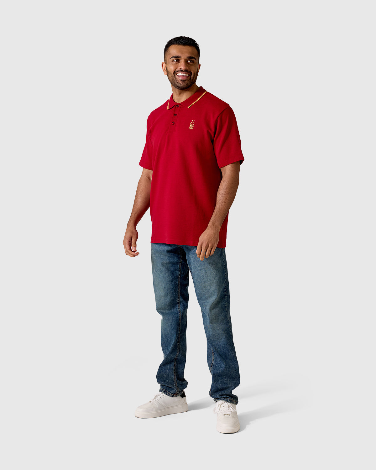 NFFC Red Leavers Ribbed Polo