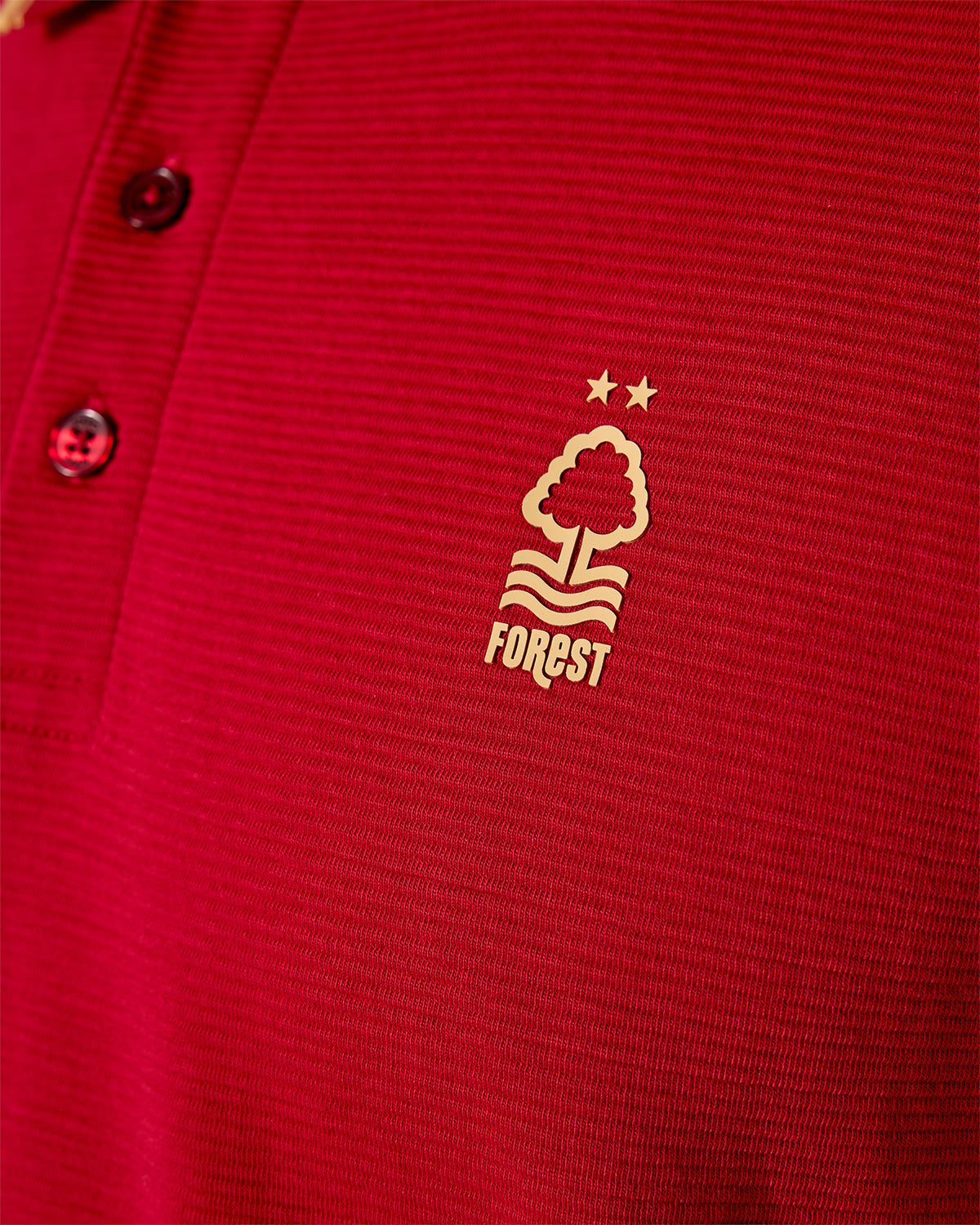 NFFC Red Leavers Ribbed Polo