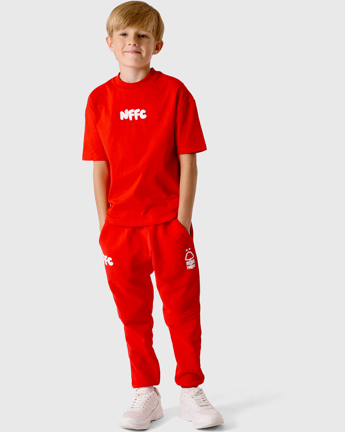 NFFC Junior Red Puff Print Jogger