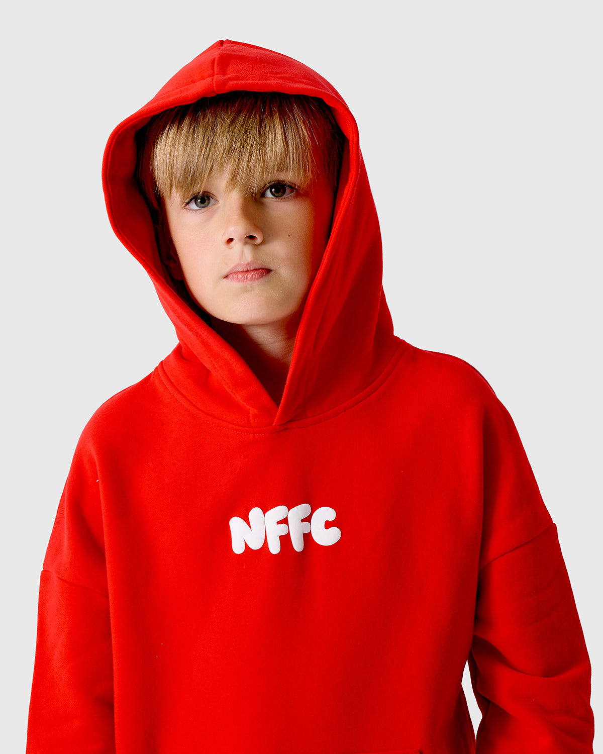 NFFC Junior Red Puff Print Hoodie