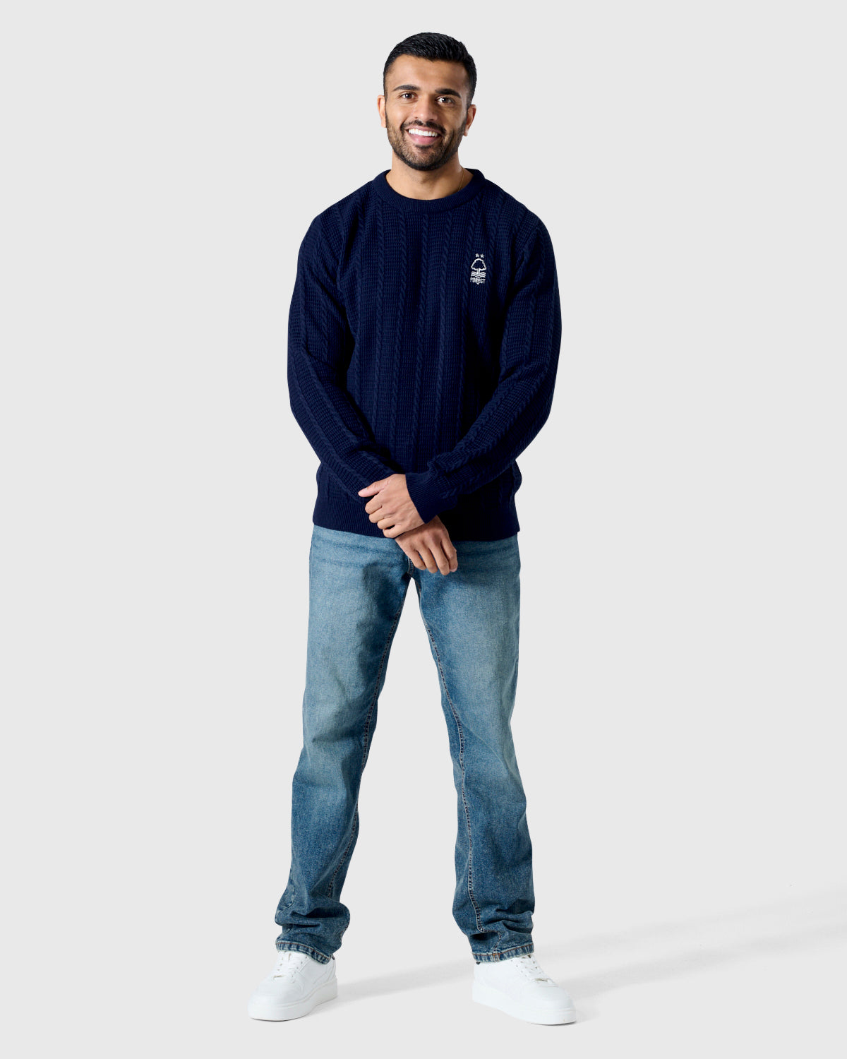 NFFC Navy Cable Knit Crewneck