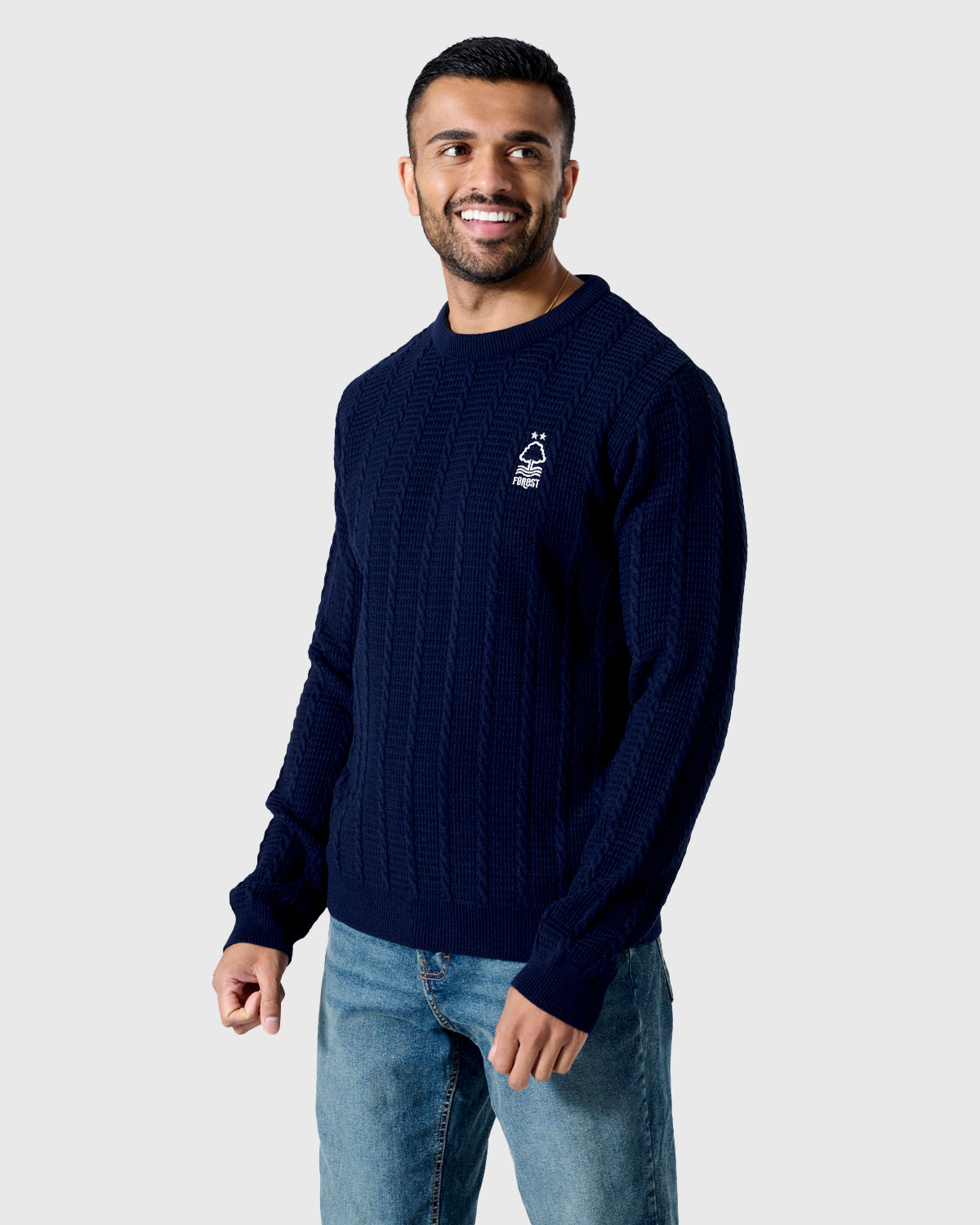 NFFC Navy Cable Knit Crewneck