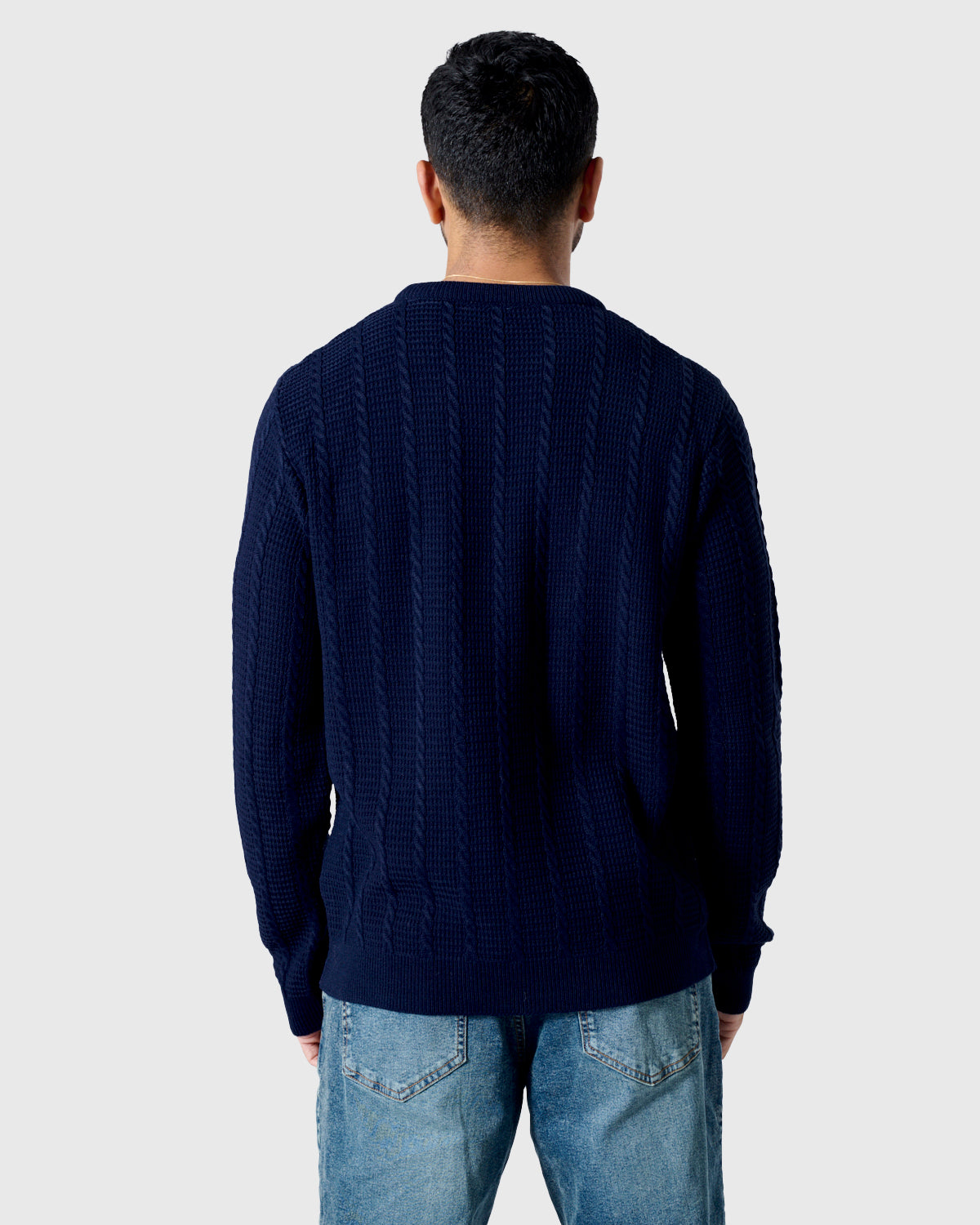 NFFC Navy Cable Knit Crewneck