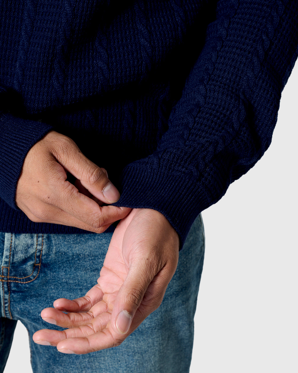 NFFC Navy Cable Knit Crewneck