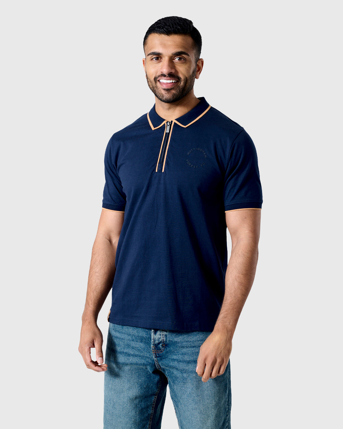 NFFC Navy Premium Circle Zip Polo