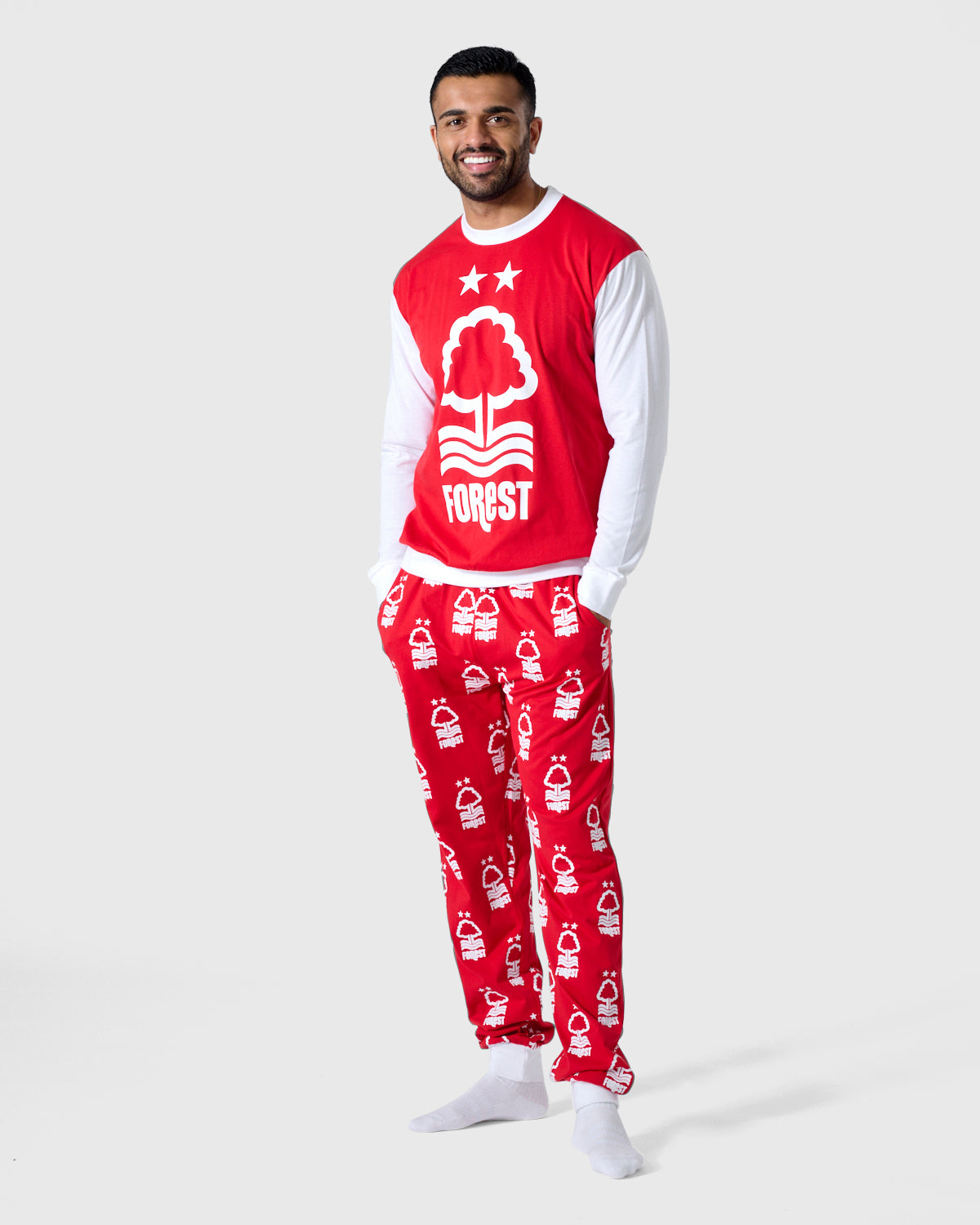 NFFC Red Long Sleeve Crest Pyjama Set