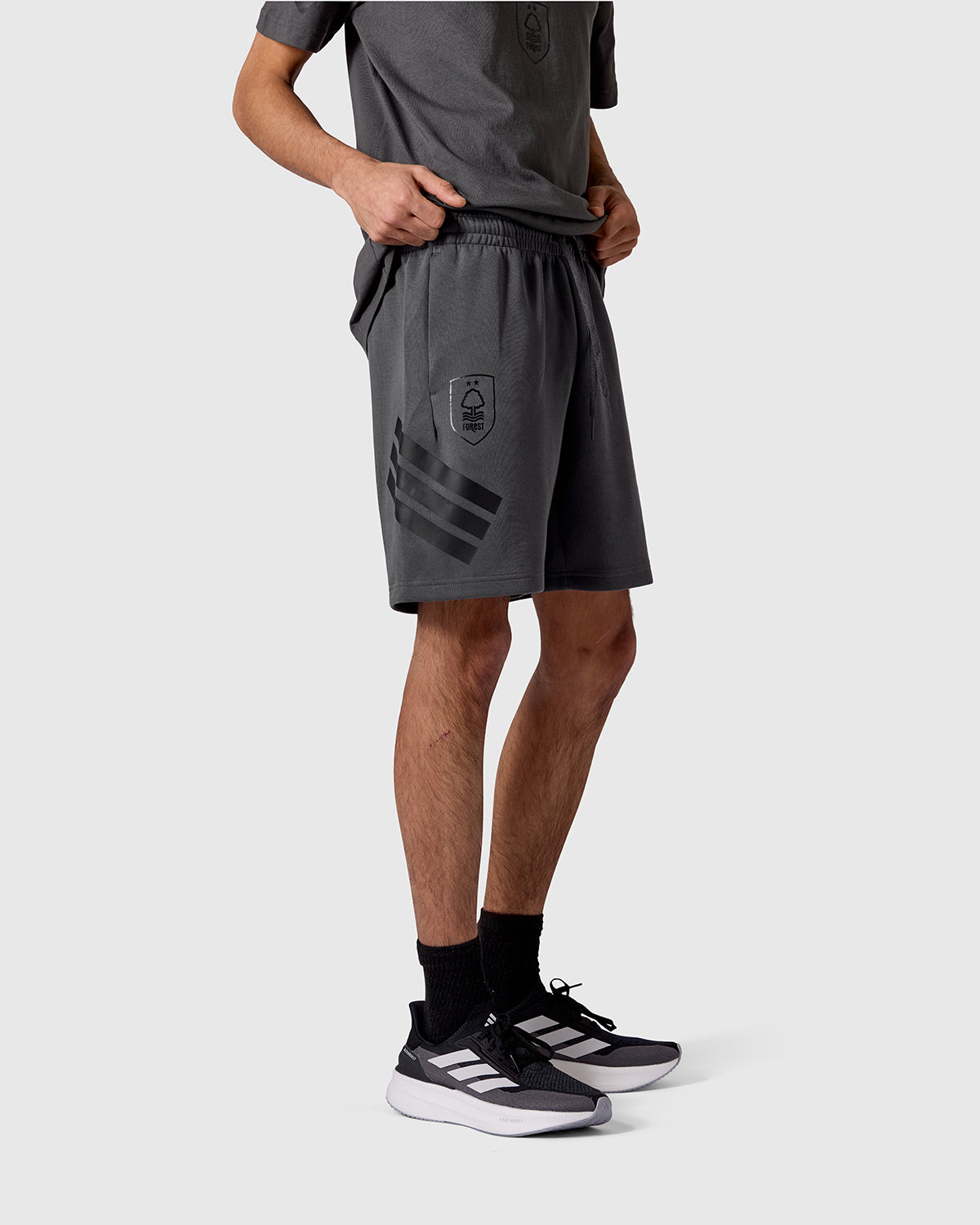 NFFC adidas Grey Future Icons 3-Stripe Shorts