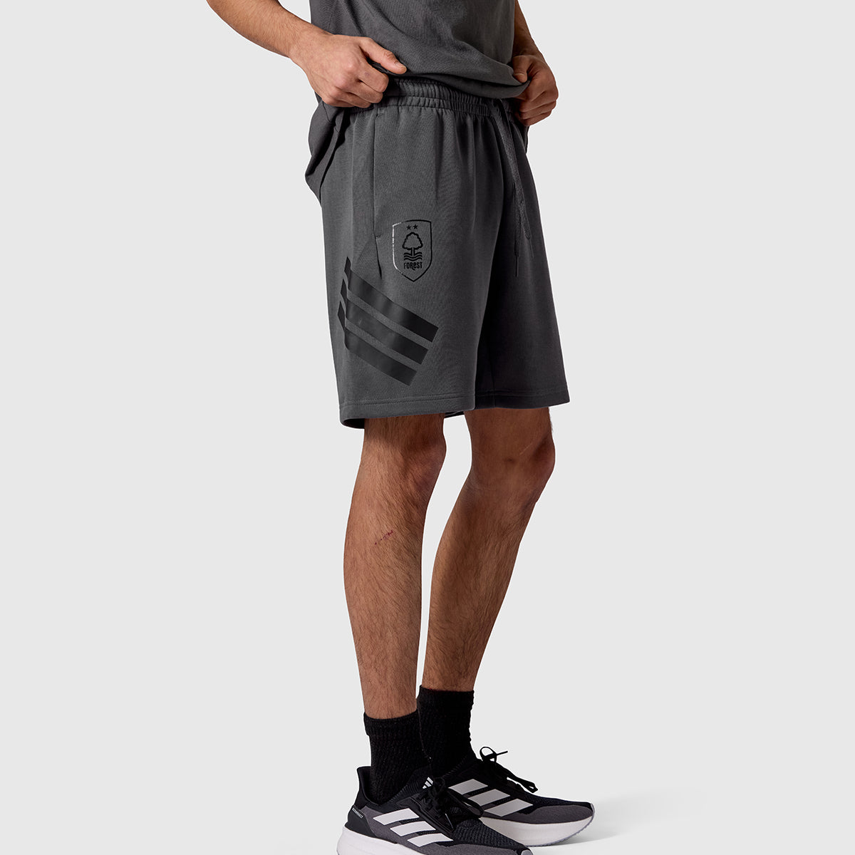 NFFC adidas Grey Future Icons 3-Stripe Shorts