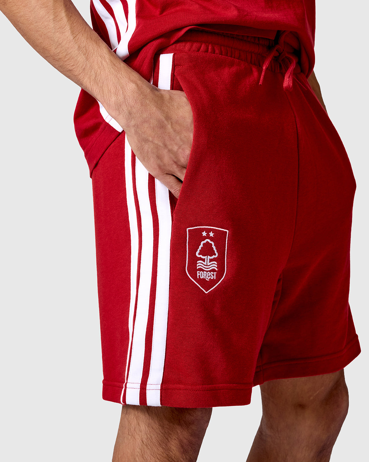 NFFC adidas Maroon 3-Stripe Shorts