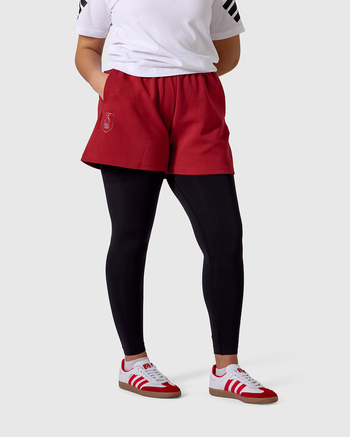 NFFC adidas Womens Maroon Future Icons Shorts