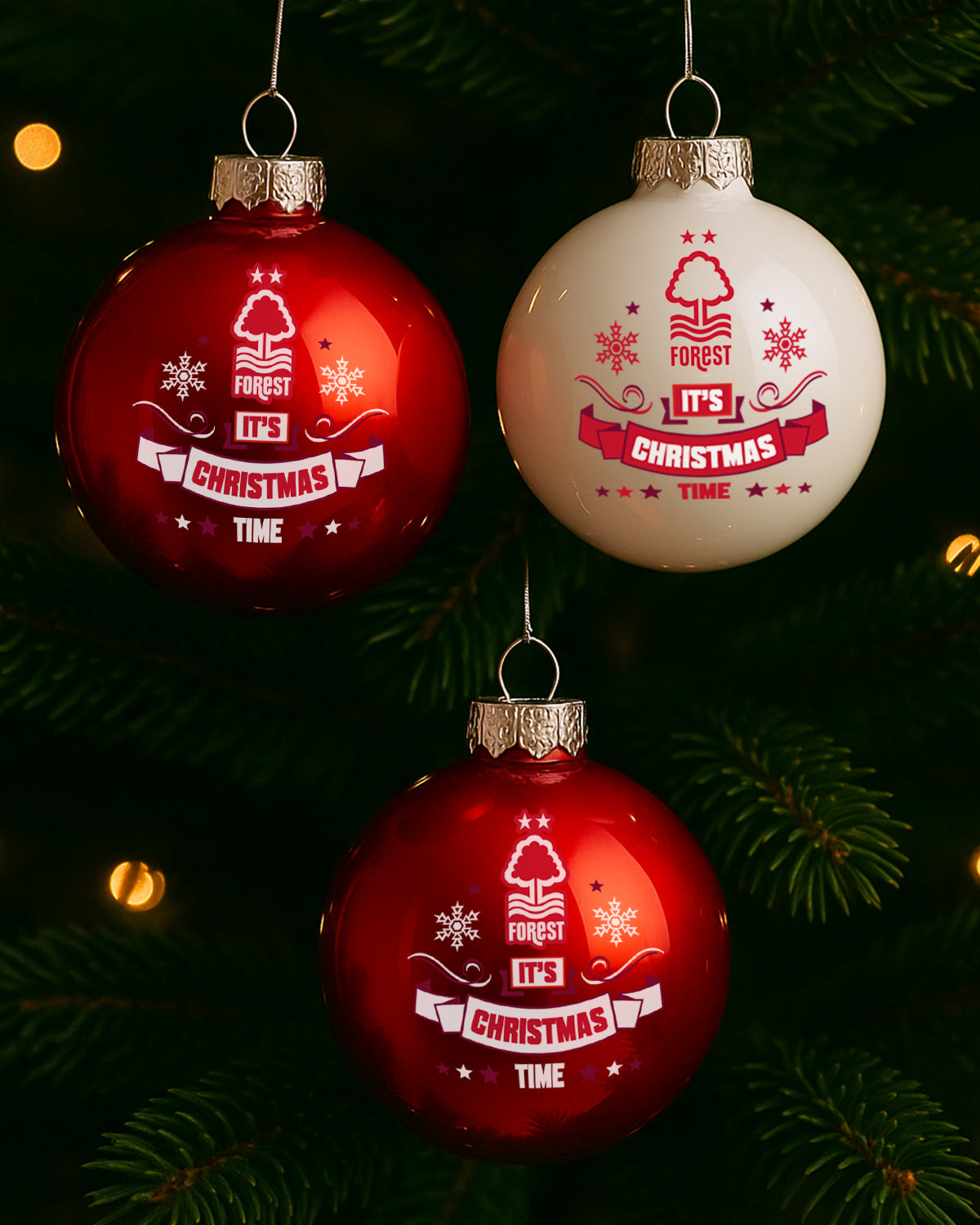 NFFC Christmas Time 3 Pack Baubles
