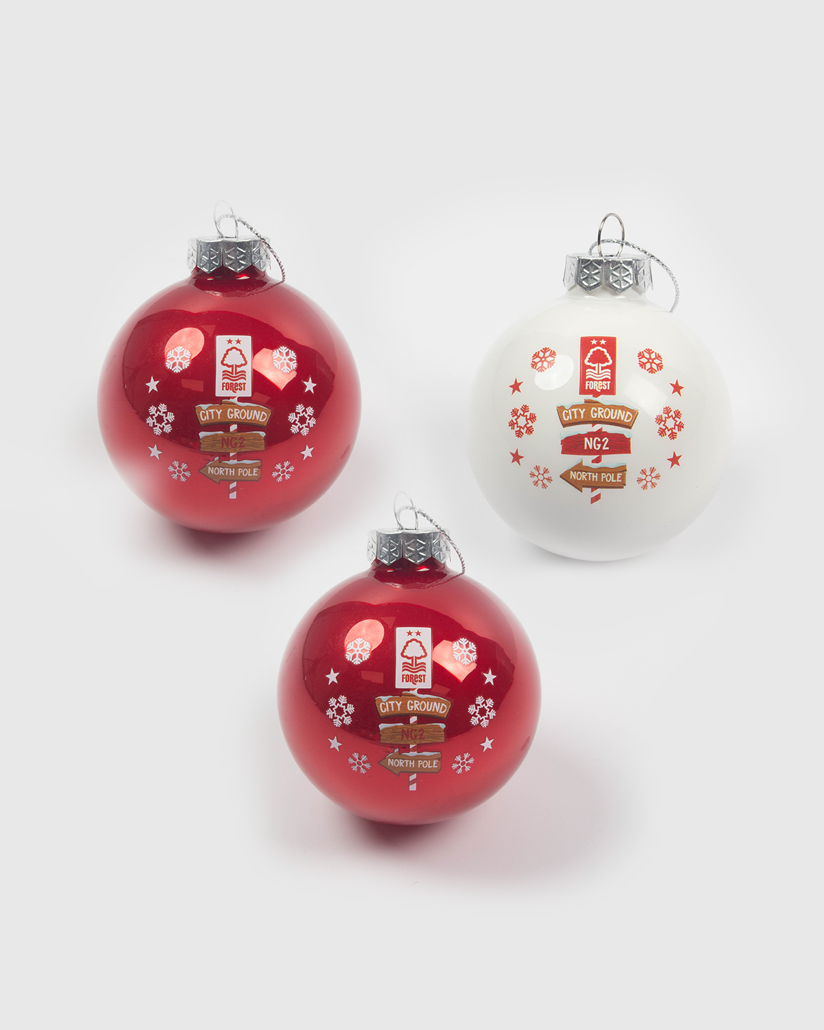 NFFC 3 Pack North Pole Baubles