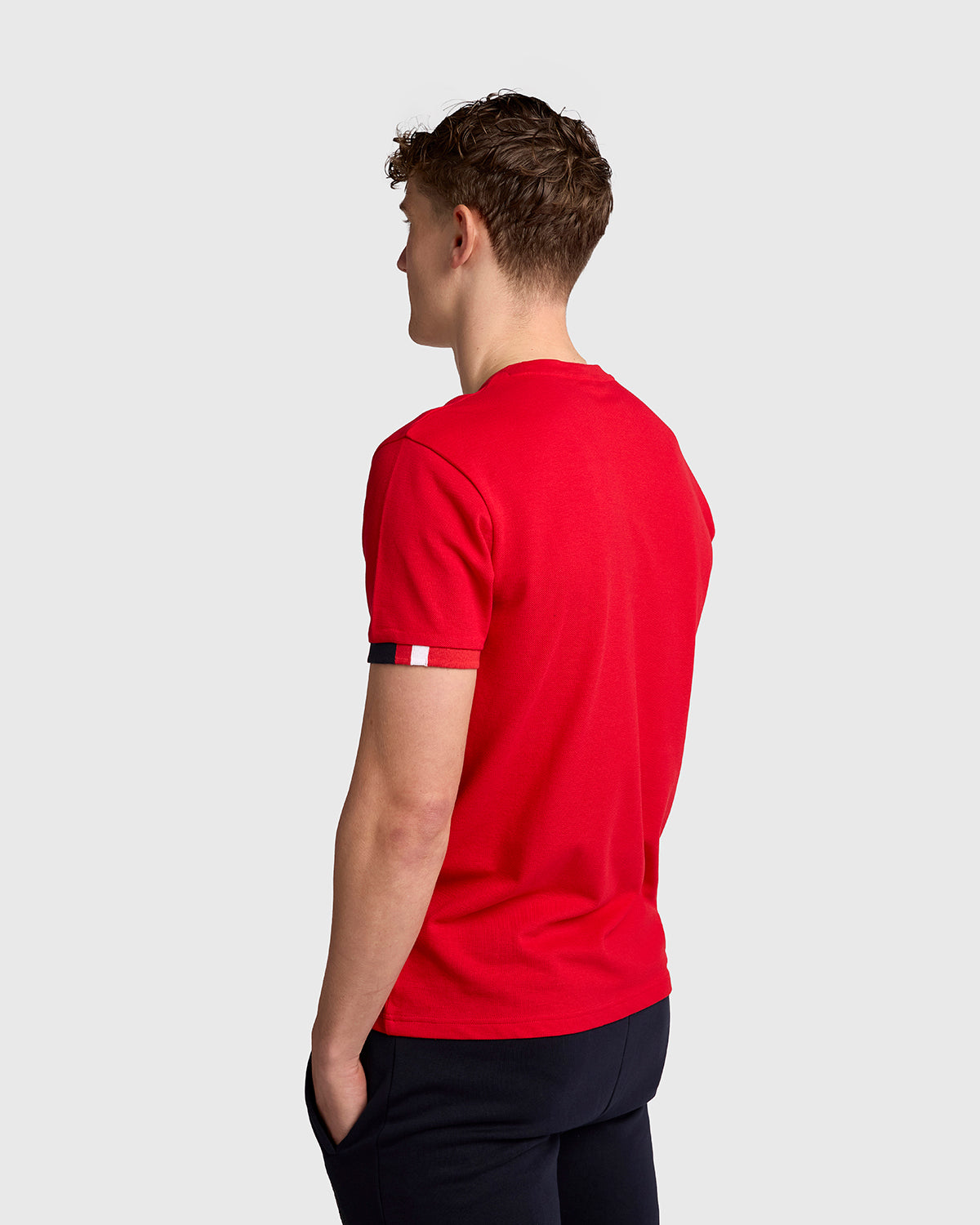 NFFC Red Club Colours Tipped Sleeve T-Shirt
