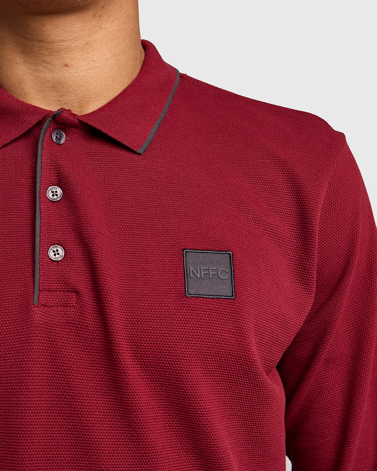 NFFC Red Terrace Long Sleeve Polo
