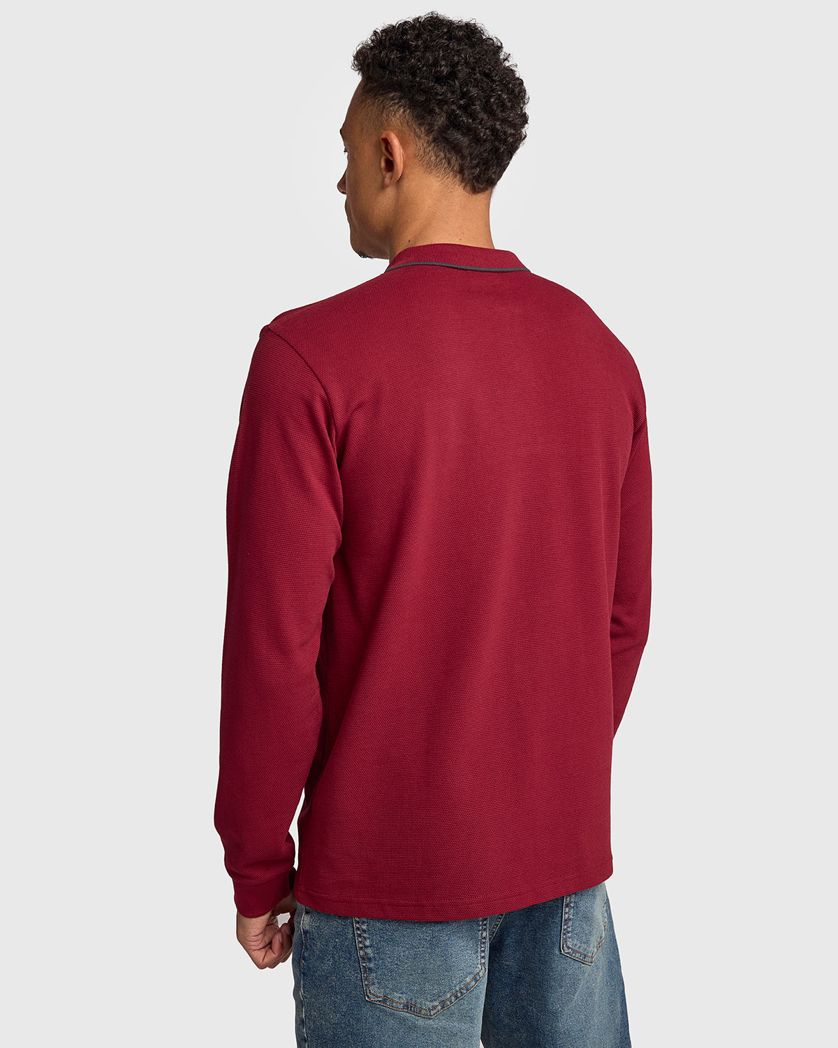 NFFC Red Terrace Long Sleeve Polo