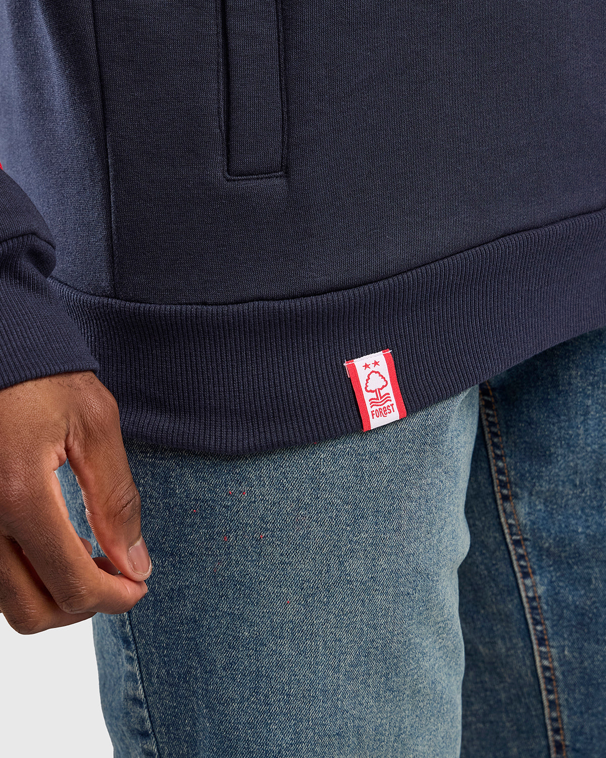 NFFC Navy Club Colours Shoulder Panel 1/4 Zip