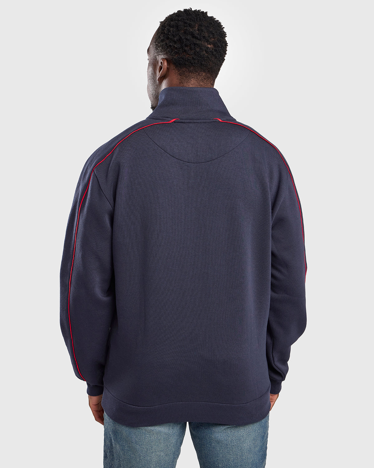NFFC Navy Club Colours Shoulder Panel 1/4 Zip