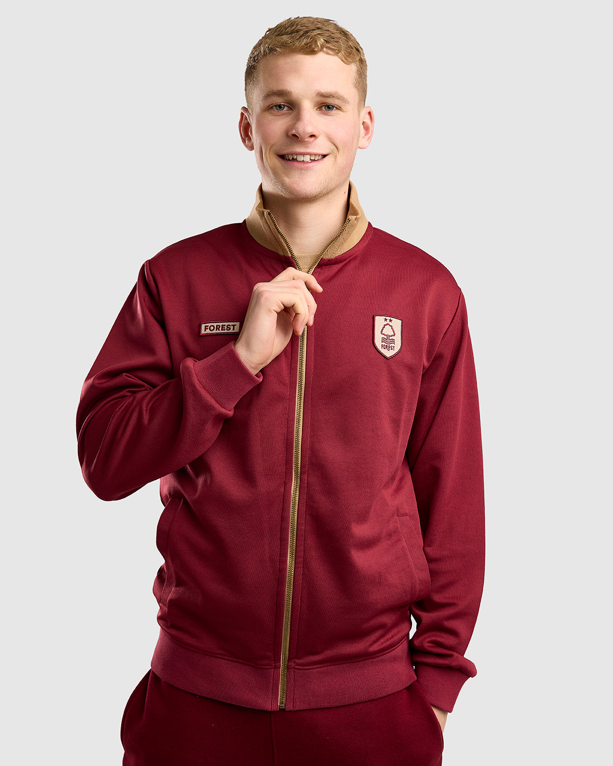 NFFC Burgundy Legacy Full Zip Track Top
