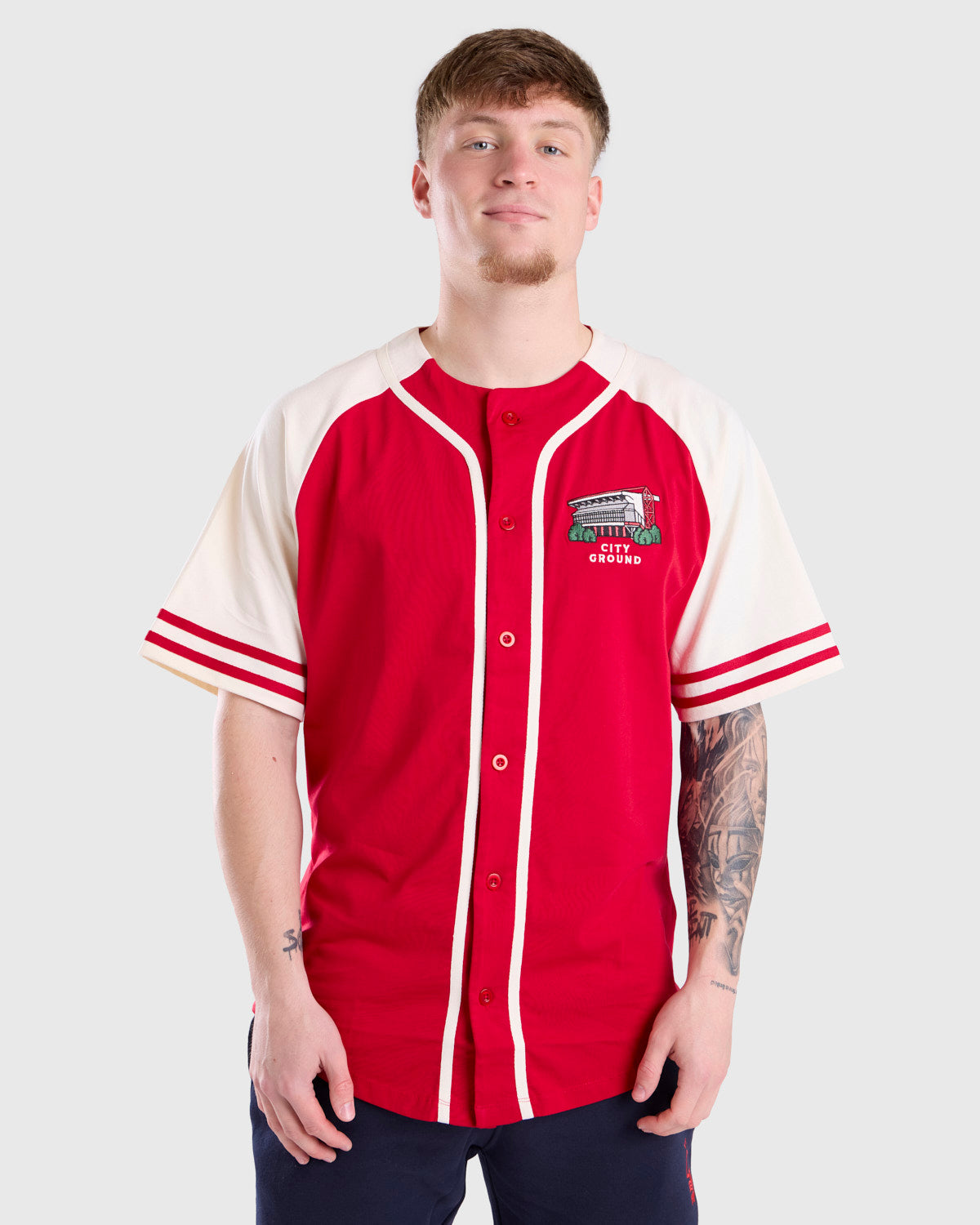 NFFC Red Home Baseball Top