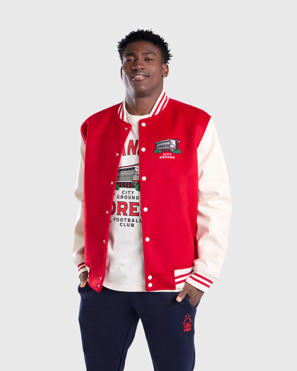 NFFC Red Home Varsity Jacket