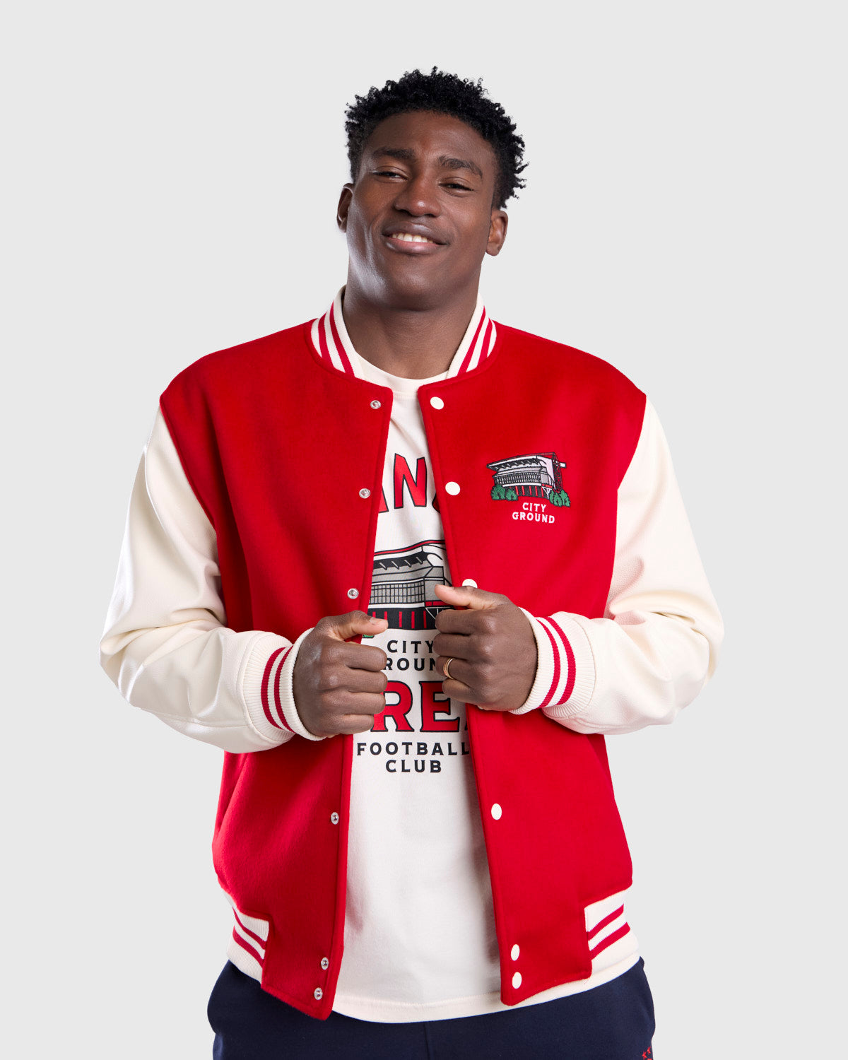 NFFC Red Home Varsity Jacket