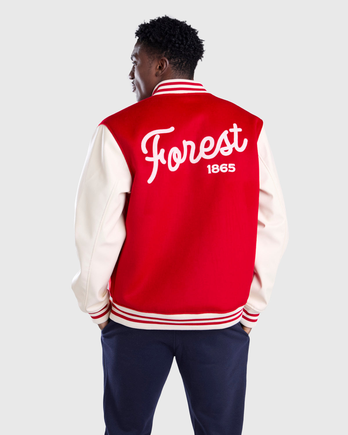 NFFC Red Home Varsity Jacket