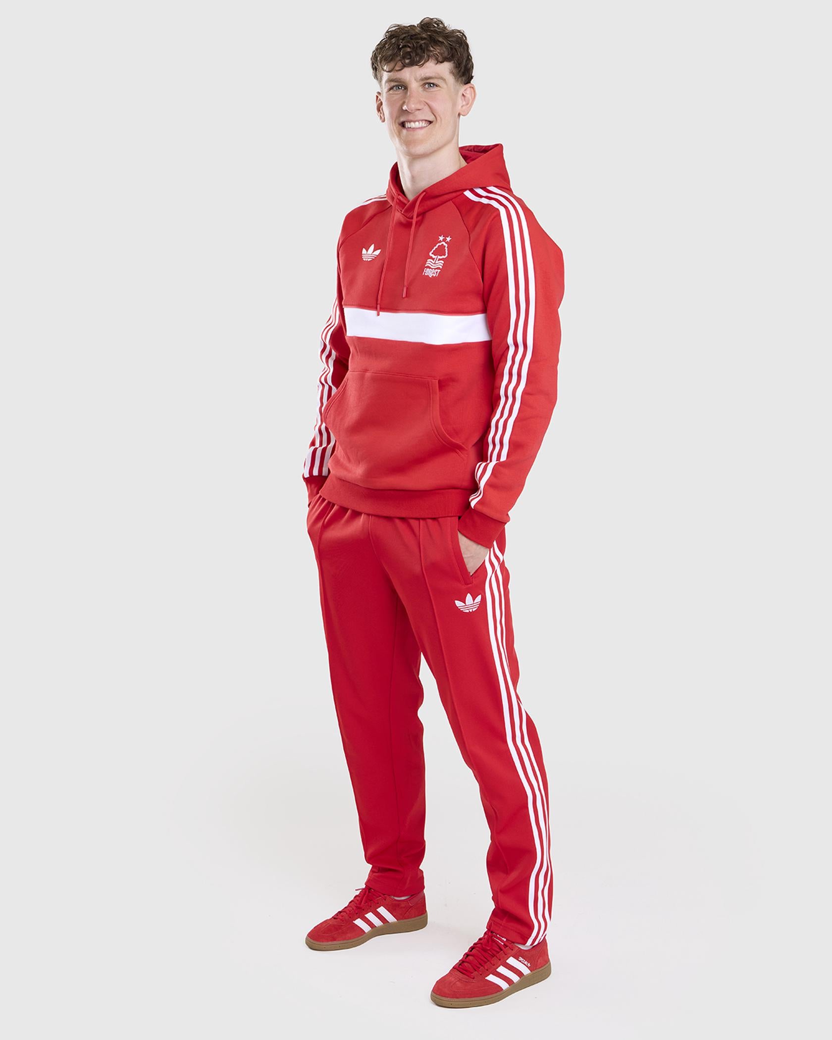 NFFC adidas Originals Red Track Pants