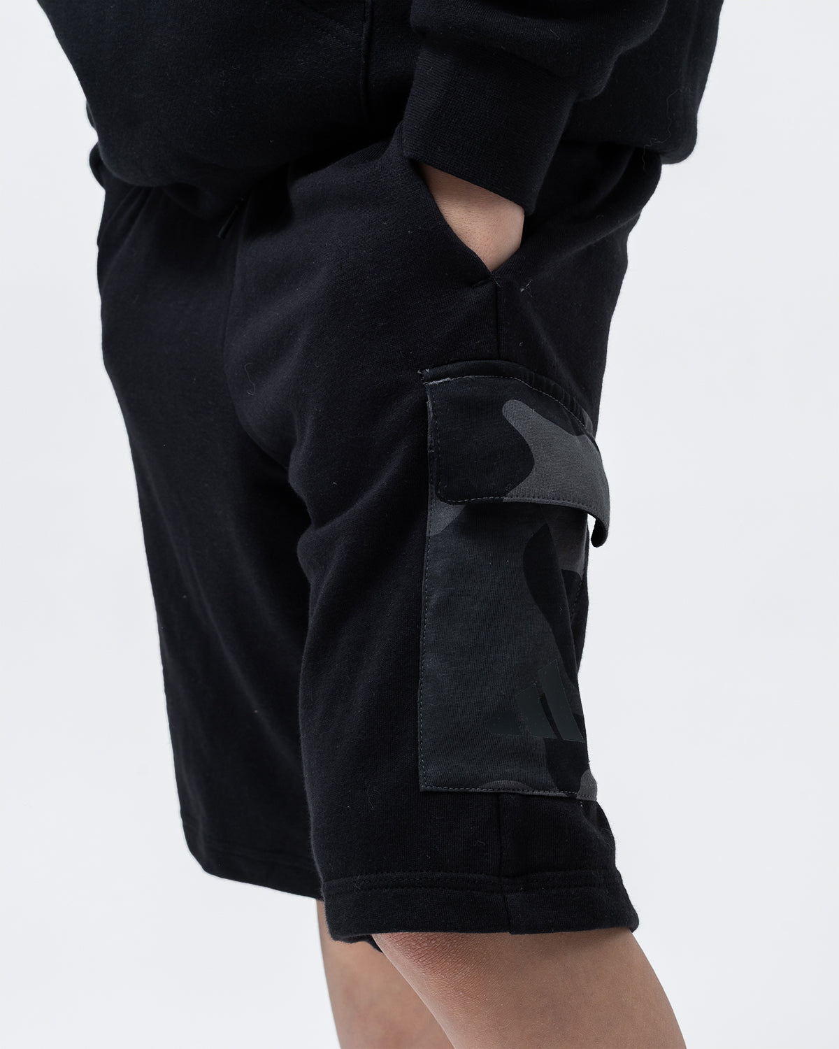 NFFC adidas Junior Black Camo Print Shorts