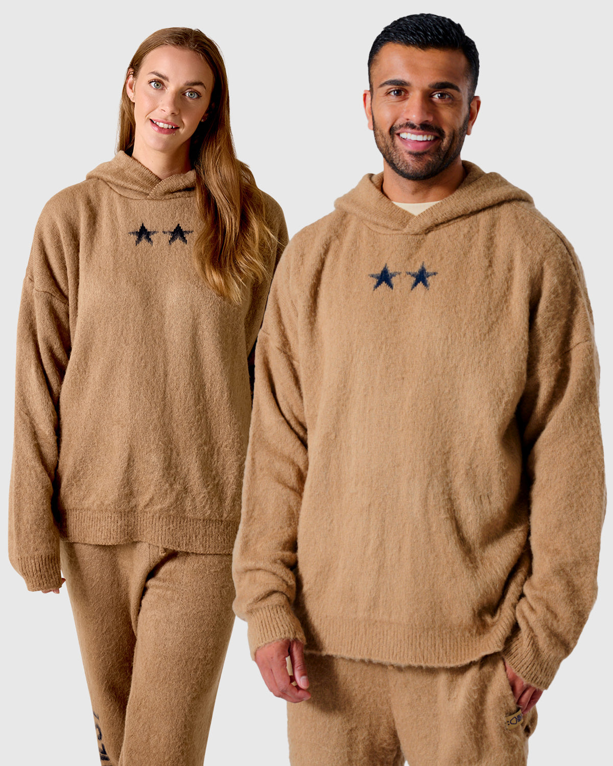 NFFC Camel Brushed Knit Hoodie