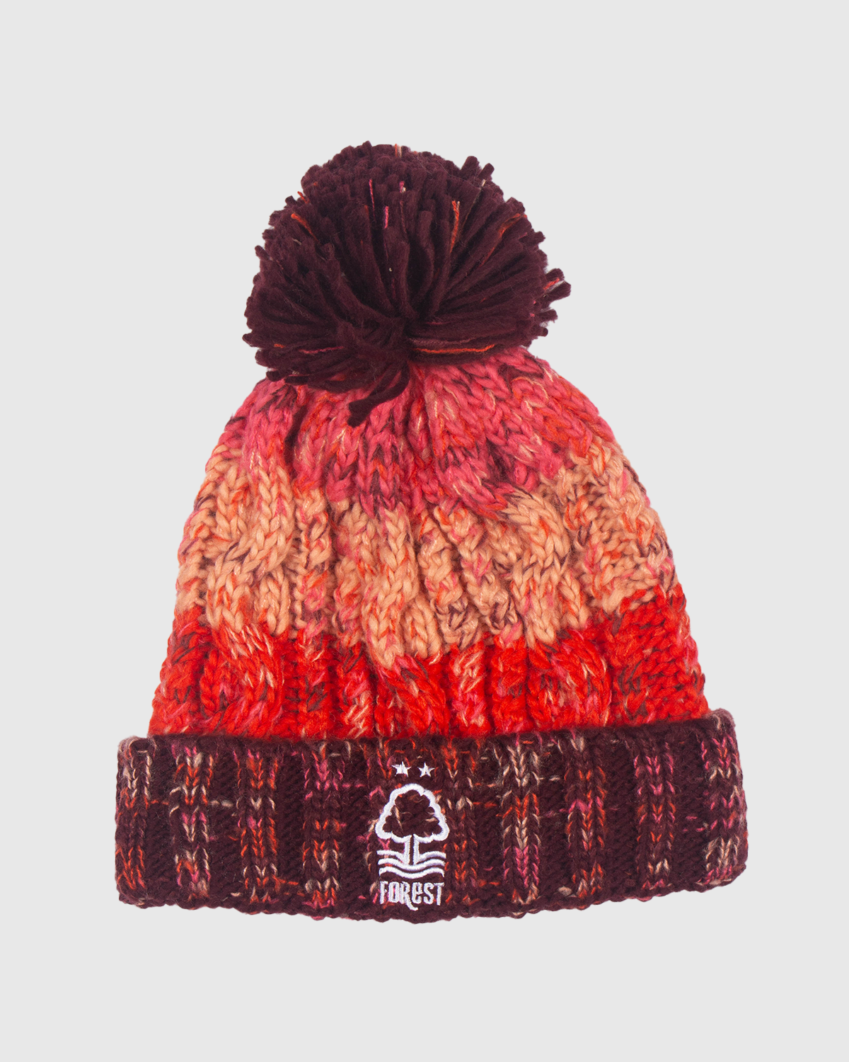 NFFC Cherry Chunky Knit Bobble Hat