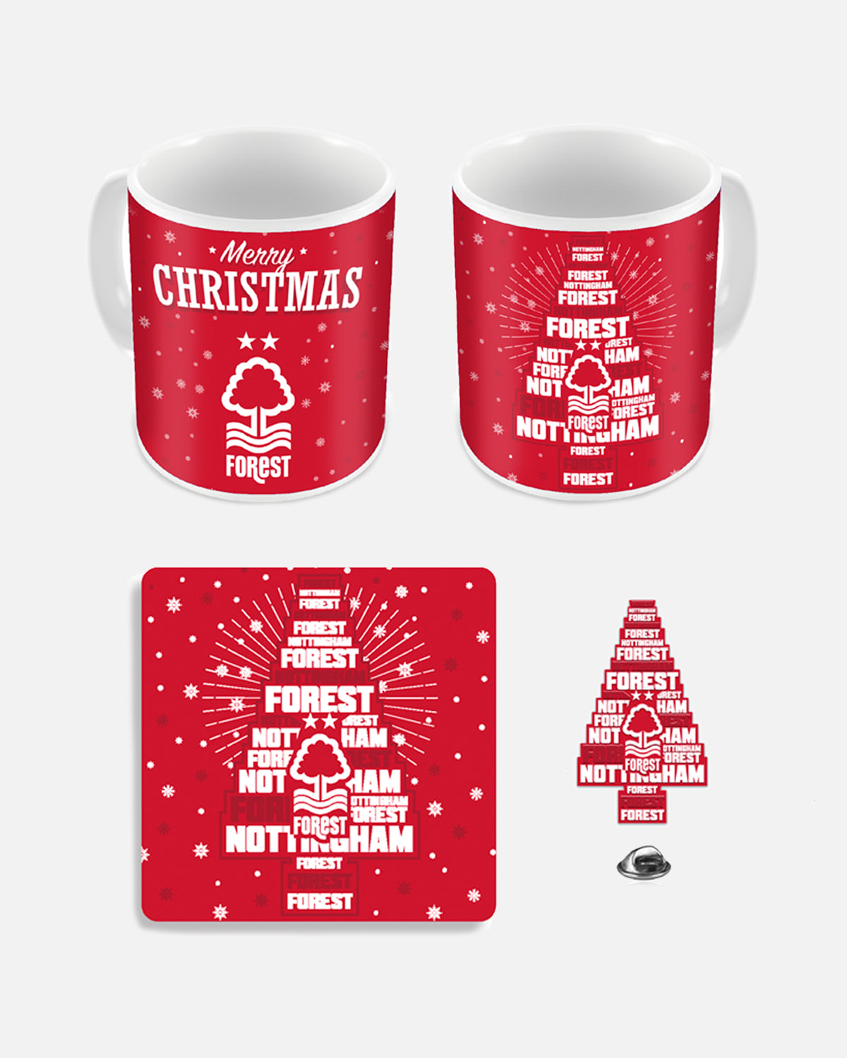 NFFC Christmas Mug, Badge & Coaster Set