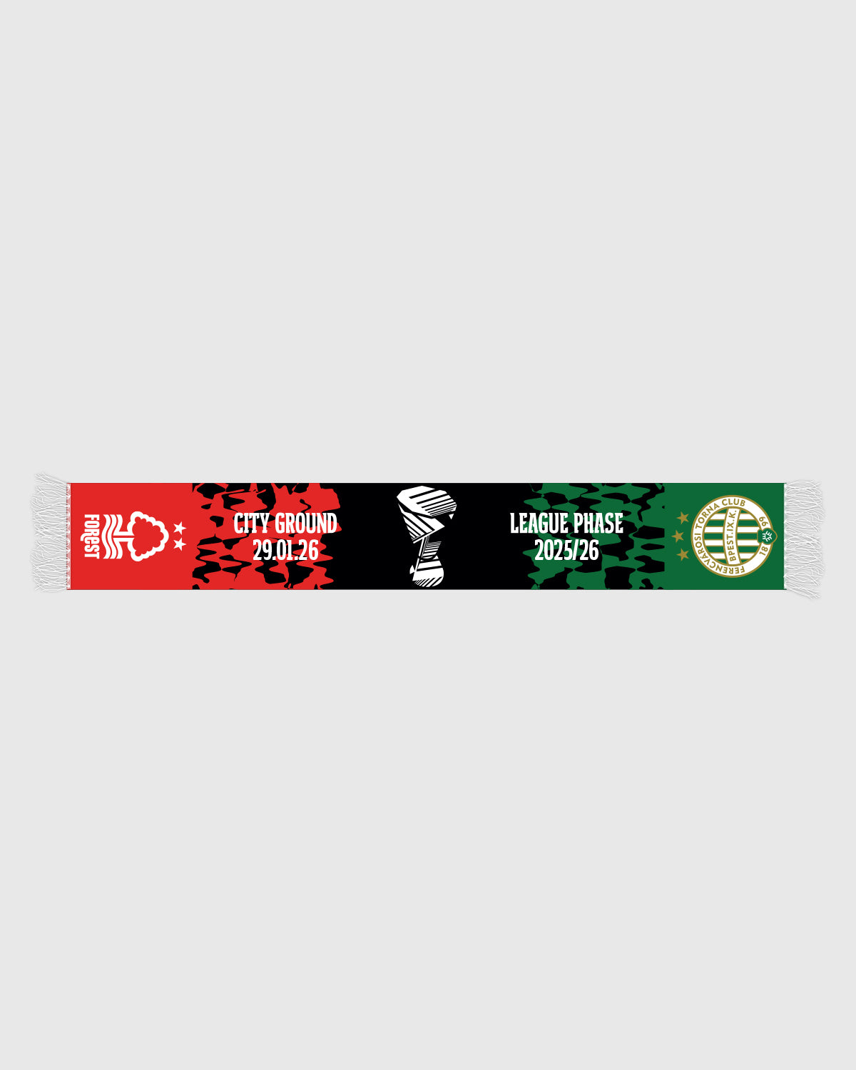 NFFC UEL 25/26 Nottingham Forest vs Ferencvárosi TC Scarf