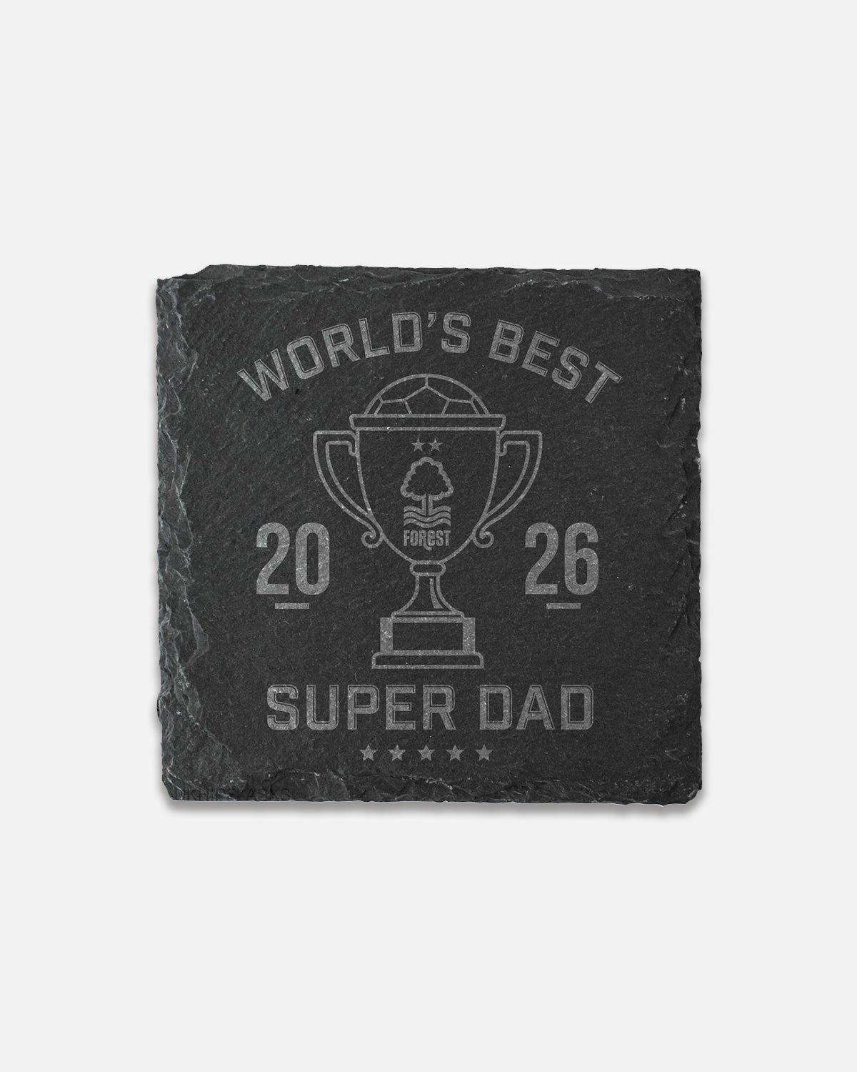 NFFC World's Best Super Dad Slate Coaster